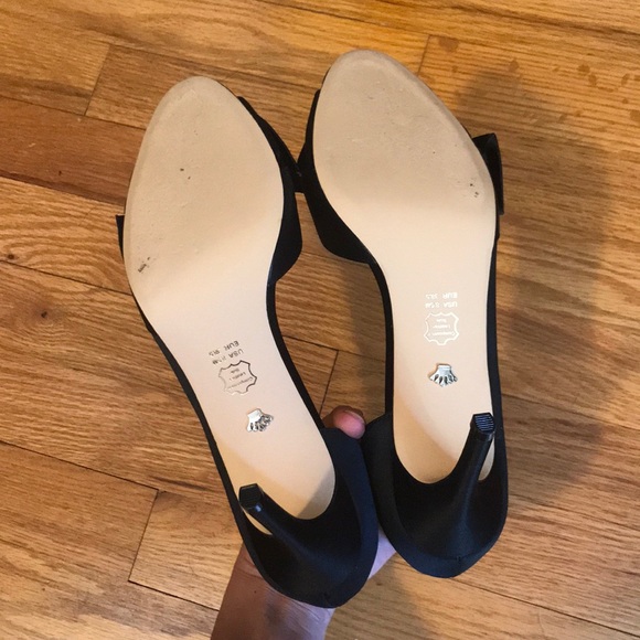 Nina black satin d’Orsay heels - Picture 4 of 6